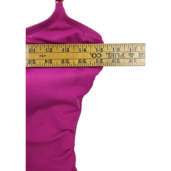 Kona Sol One Piece Swimsuit Pink Women’s Large Tummy Control Built In Bra - Picture 8 of 9